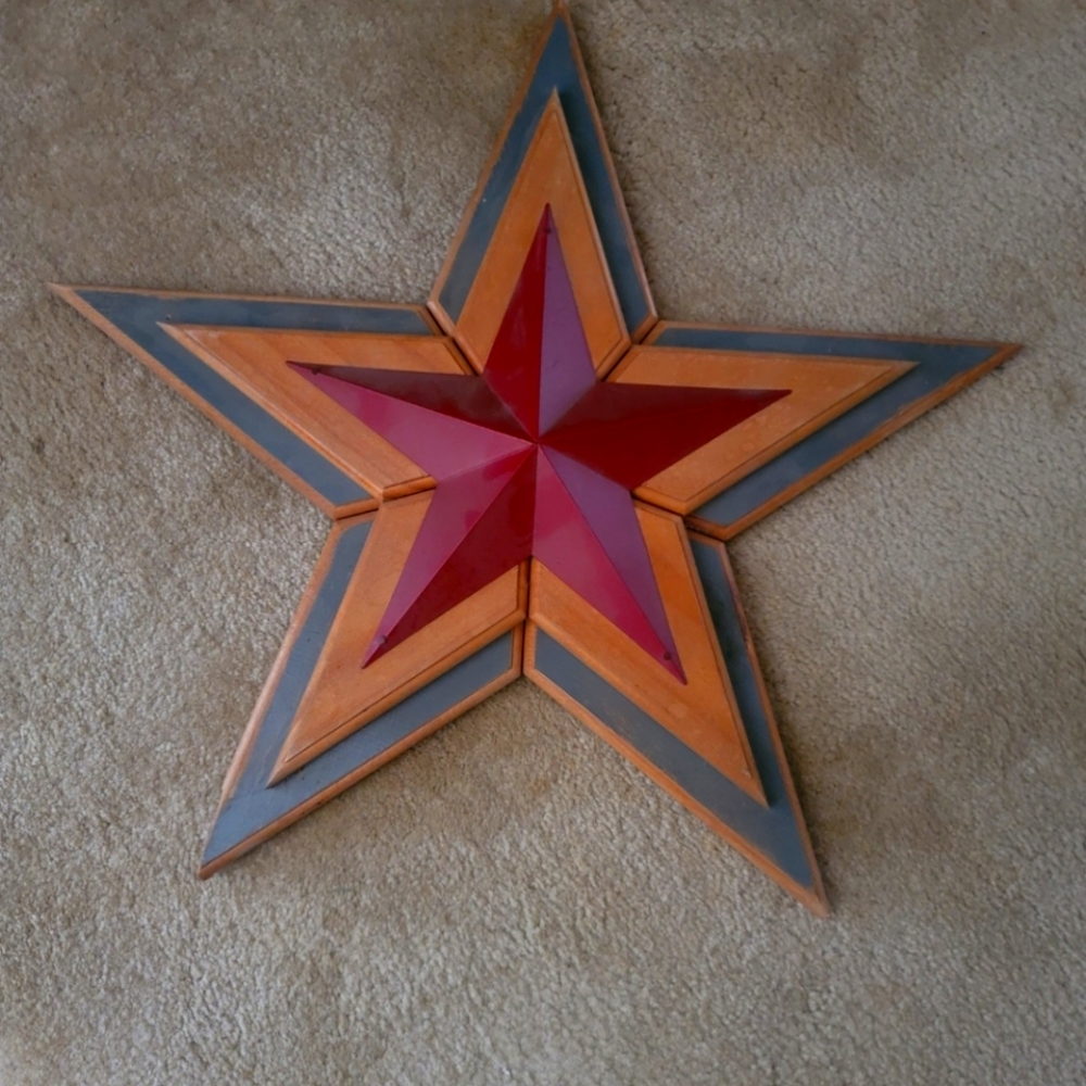 Appalachian Handmade, Multicolor Wooden Star Wall Decor